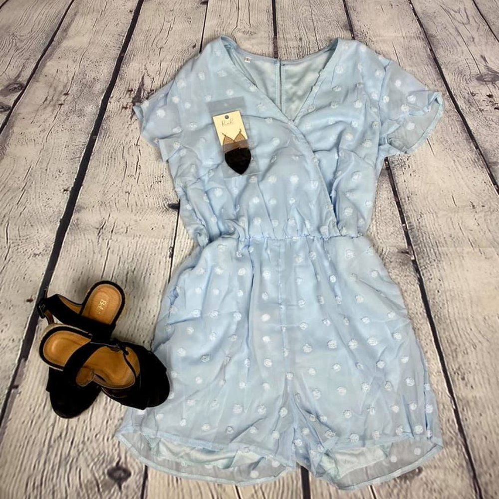 Blue Bubble Romper